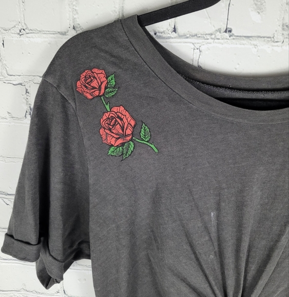 DESERT DREAMER | cutout knot detail rose short sleeve thin cotton dress - Picture 2 of 6